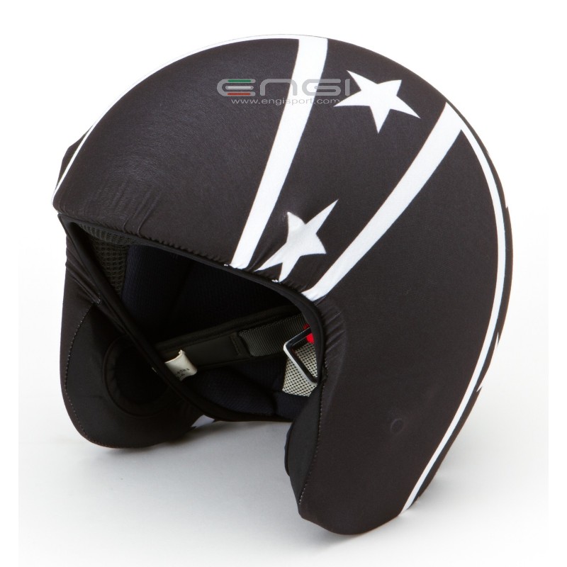 COPRI CASCO Bandiera Confederata Bianco-Nero - Engi Sport